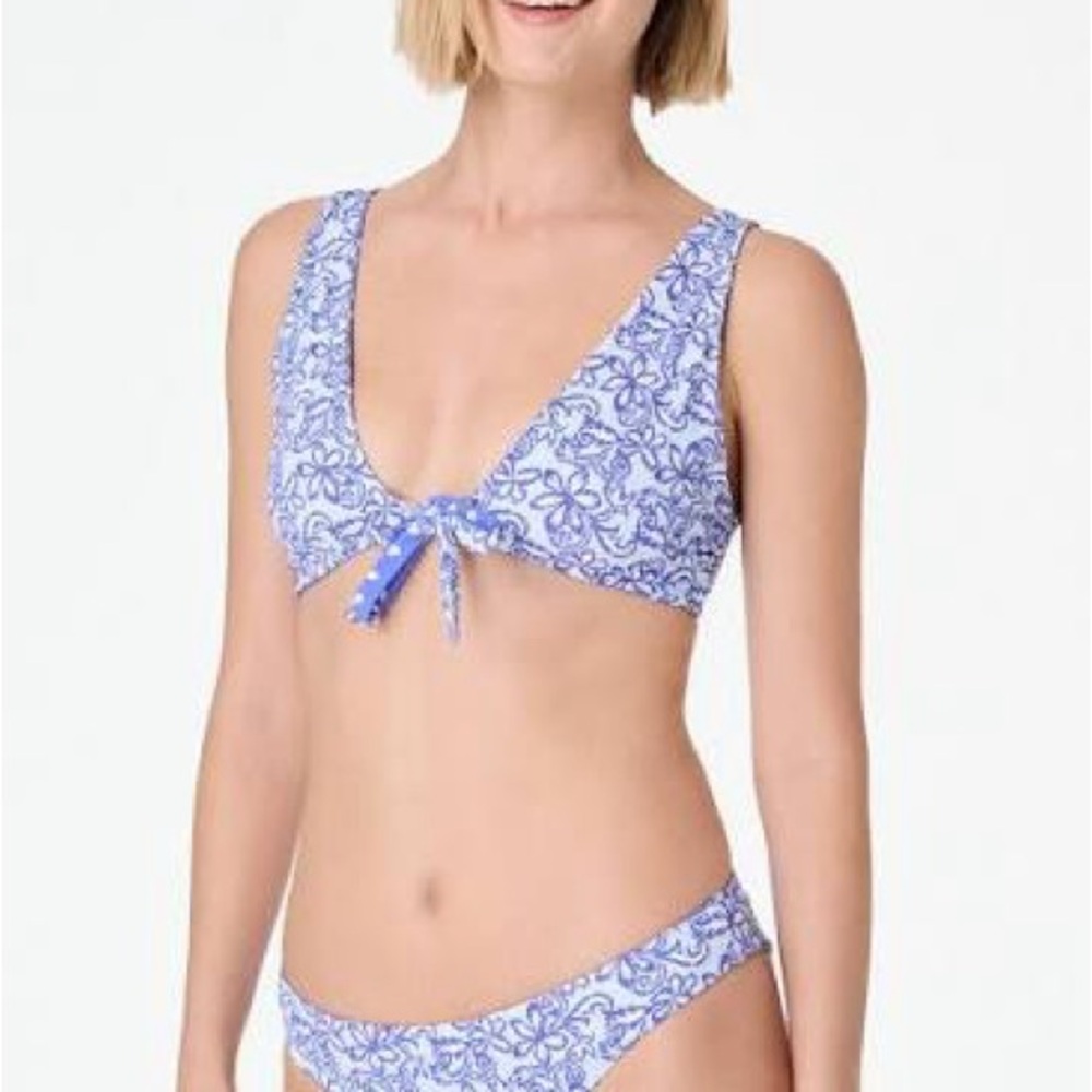 NWT Roller Rabbit Blue Floral Bikini